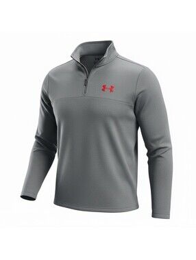 Under Armour Men's Gray Fleece 1/4 Zip Pullover Size Medium